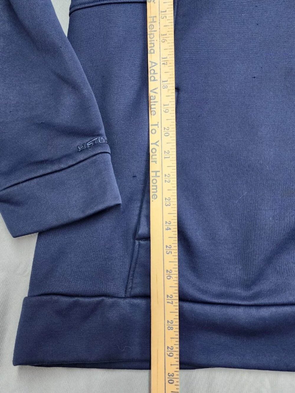 Under Armour Hoodie Mens 3XL Navy Blue Fleece Pullover Sweatshirt Logo - Picture 9 of 11